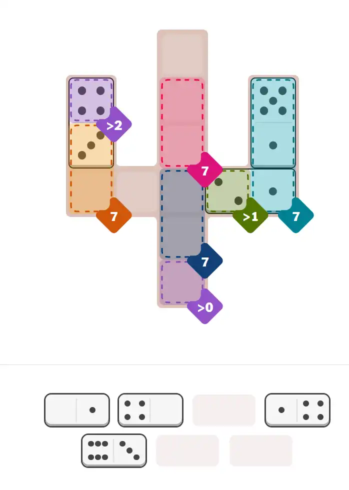 Pips hint for February 4, 2026 – hard level puzzle grid with critical first placements and strategy