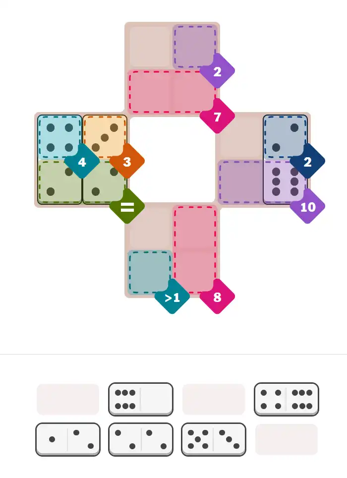 Pips hint for February 5, 2026 – medium level puzzle grid highlighting important moves and hints