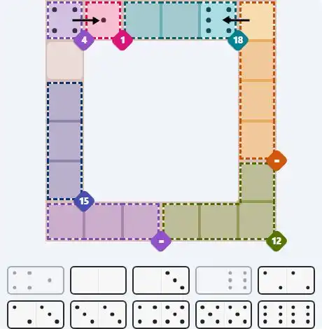 Pips hint for April 1, 2026 – easy level puzzle grid showing key first steps and strategy
