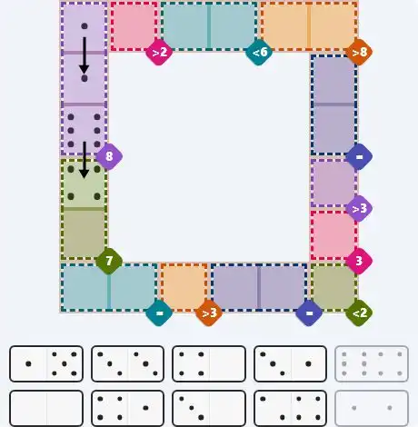 Pips hint for April 1, 2026 – hard level puzzle grid with critical first placements and strategy