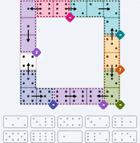 NYT Pips April 1, 2026 medium puzzle full solution grid with completed hints