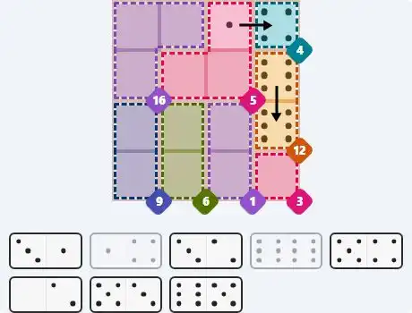 Pips hint for April 2, 2026 – medium level puzzle grid highlighting important moves and hints