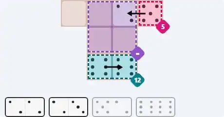 Pips hint for August 18, 2025 – easy level puzzle grid showing key first steps and strategy