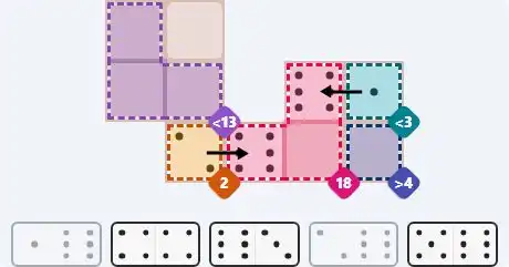 Pips hint for August 18, 2025 – medium level puzzle grid highlighting important moves and hints