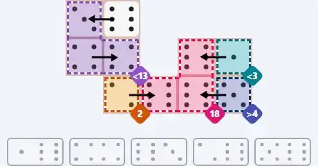 NYT Pips August 18, 2025 medium puzzle full solution grid with completed hints