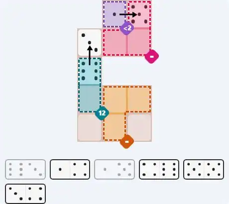 Pips hint for August 23, 2025 – medium level puzzle grid highlighting important moves and hints