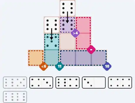 Pips hint for February 20, 2026 – medium level puzzle grid highlighting important moves and hints