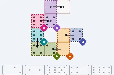 NYT Pips February 23, 2026 easy puzzle full solution grid with all hints completed