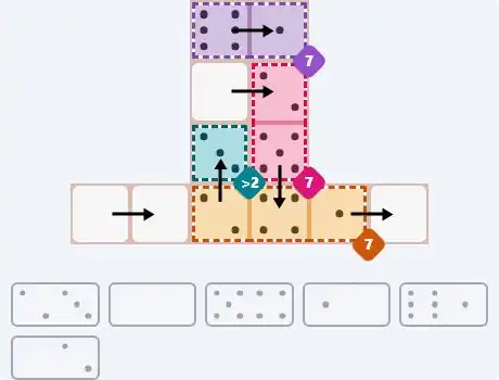 NYT Pips February 23, 2026 medium puzzle full solution grid with completed hints