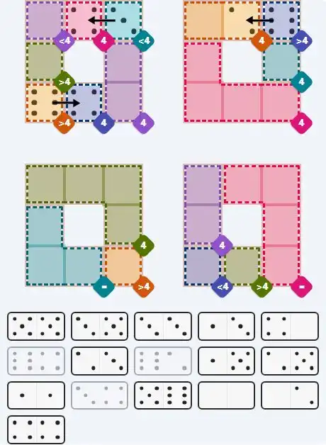Pips hint for February 24, 2026 – hard level puzzle grid with critical first placements and strategy