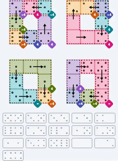 NYT Pips February 24, 2026 hard puzzle full solution grid showing final answer with hints