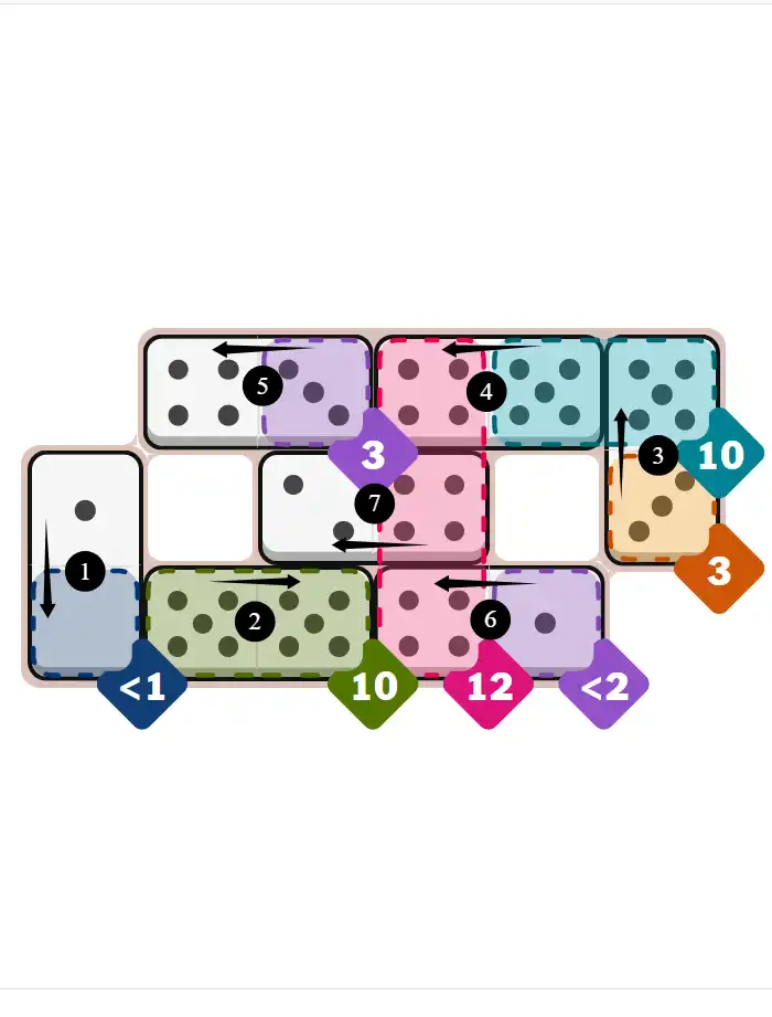 NYT Pips March 11, 2026 medium puzzle full solution grid with completed hints