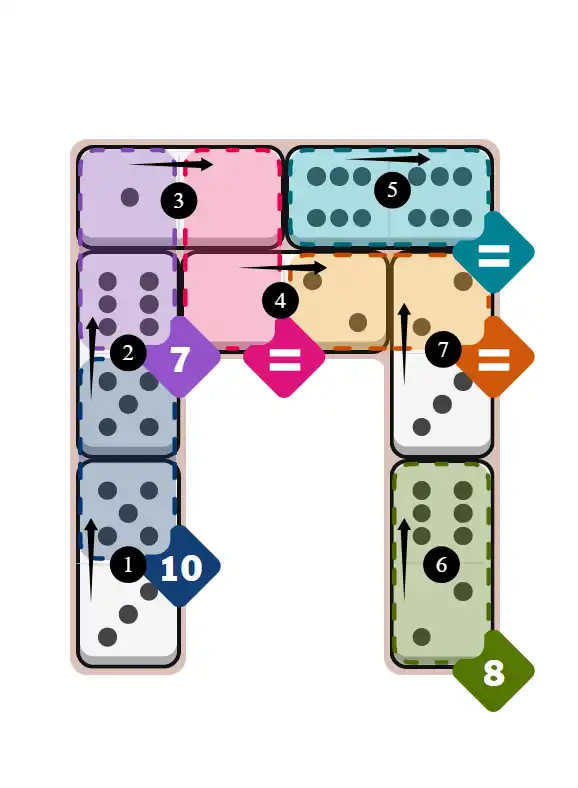 NYT Pips March 12, 2026 medium puzzle full solution grid with completed hints