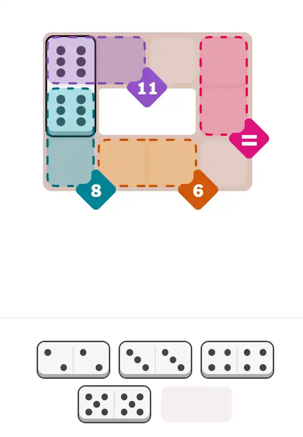 Pips hint for March 13, 2026 – easy level puzzle grid showing key first steps and strategy