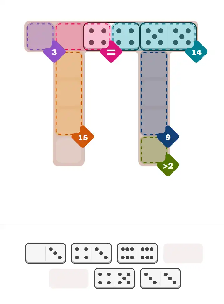 Pips hint for March 14, 2026 – medium level puzzle grid highlighting important moves and hints