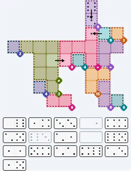 Pips hint for March 16, 2026 – hard level puzzle grid with critical first placements and strategy