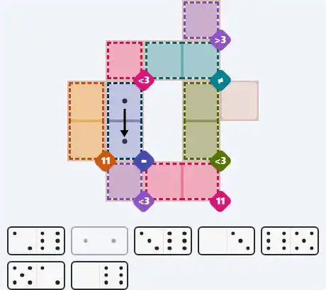 Pips hint for March 17, 2026 – medium level puzzle grid highlighting important moves and hints