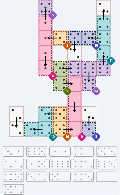 NYT Pips March 18, 2026 hard puzzle full solution grid showing final answer with hints
