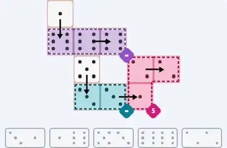 NYT Pips March 19, 2026 easy puzzle full solution grid with all hints completed