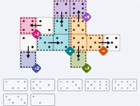 NYT Pips March 19, 2026 medium puzzle full solution grid with completed hints