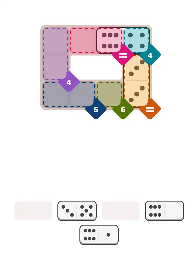 Pips hint for March 2, 2026 – easy level puzzle grid showing key first steps and strategy