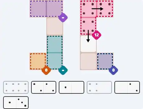 Pips hint for March 21, 2026 – easy level puzzle grid showing key first steps and strategy
