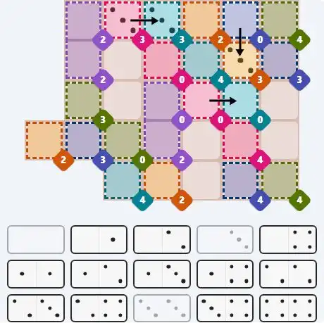 Pips hint for March 22, 2026 – hard level puzzle grid with critical first placements and strategy
