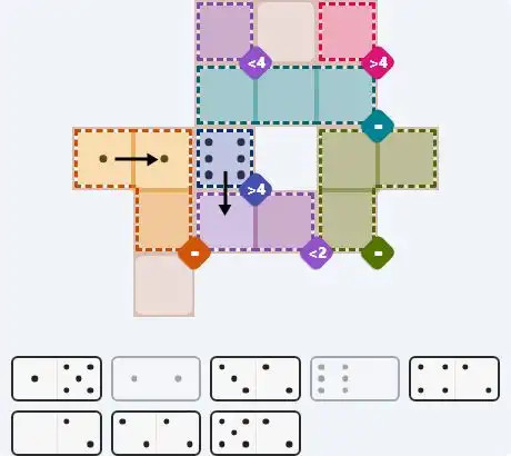 Pips hint for March 22, 2026 – medium level puzzle grid highlighting important moves and hints