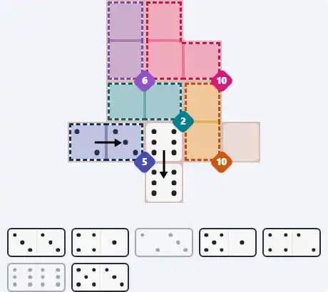 Pips hint for March 23, 2026 – medium level puzzle grid highlighting important moves and hints