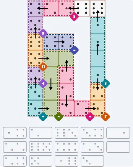 NYT Pips March 24, 2026 hard puzzle full solution grid showing final answer with hints