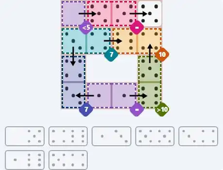 NYT Pips March 24, 2026 medium puzzle full solution grid with completed hints