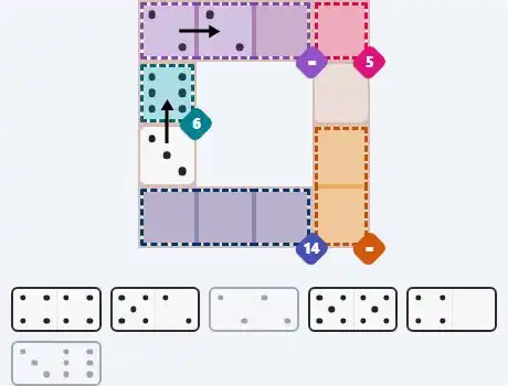 Pips hint for March 25, 2026 – easy level puzzle grid showing key first steps and strategy