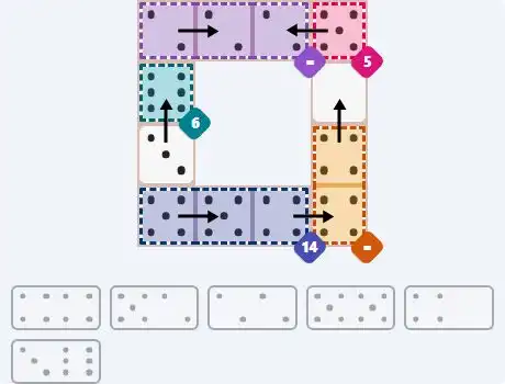 NYT Pips March 25, 2026 easy puzzle full solution grid with all hints completed