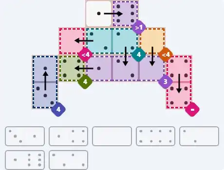NYT Pips March 29, 2026 medium puzzle full solution grid with completed hints