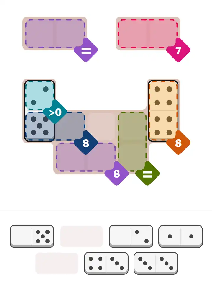 Pips hint for March 4, 2026 – medium level puzzle grid highlighting important moves and hints