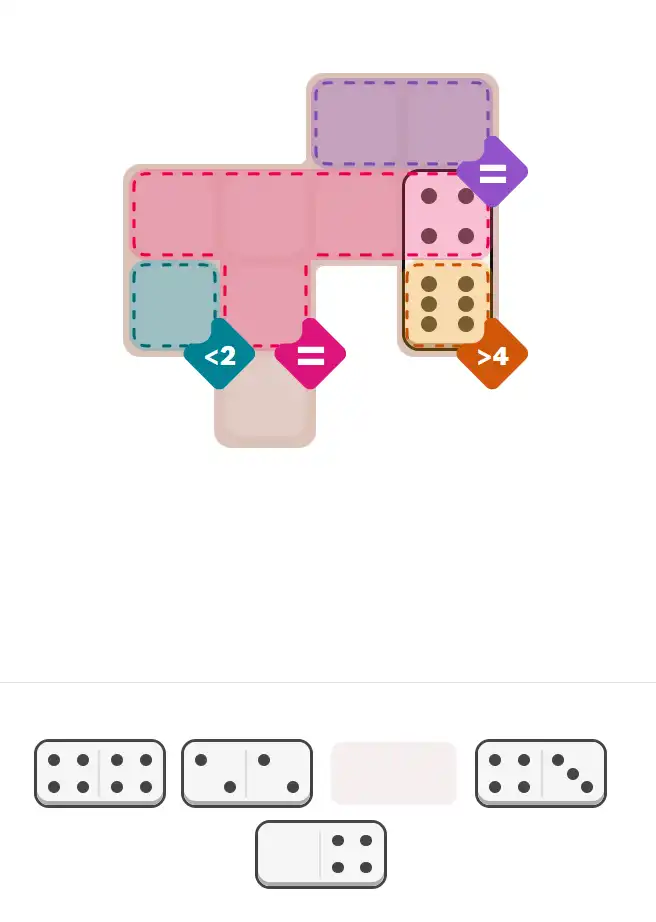 Pips hint for March 6, 2026 – easy level puzzle grid showing key first steps and strategy