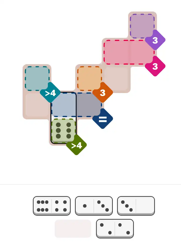 Pips hint for March 8, 2026 – easy level puzzle grid showing key first steps and strategy