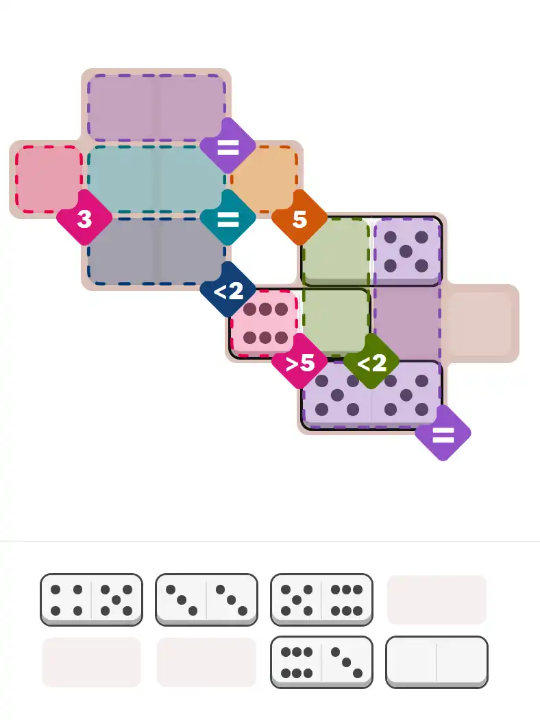 Pips hint for March 8, 2026 – medium level puzzle grid highlighting important moves and hints