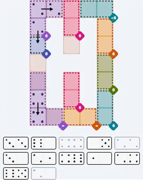 Pips hint for April 12, 2026 – hard level puzzle grid with critical first placements and strategy