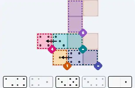 Pips hint for April 16, 2026 – easy level puzzle grid showing key first steps and strategy