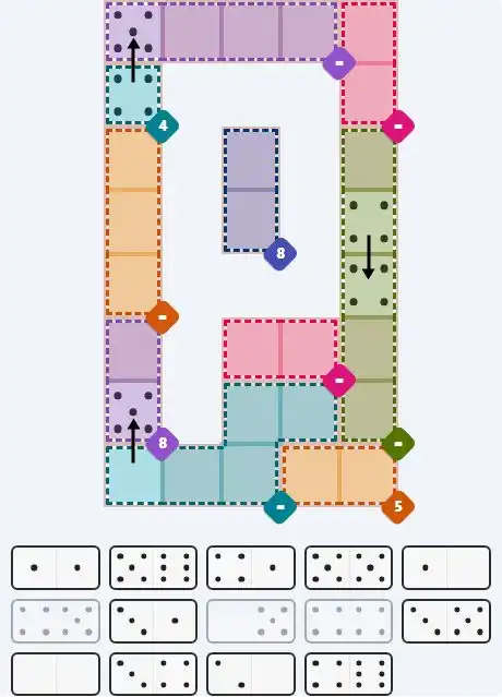 Pips hint for April 16, 2026 – hard level puzzle grid with critical first placements and strategy