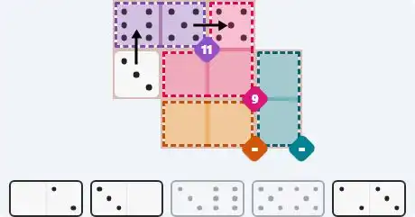 Pips hint for April 18, 2026 – easy level puzzle grid showing key first steps and strategy
