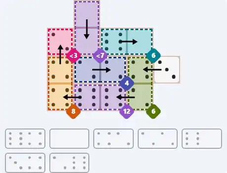 NYT Pips April 18, 2026 medium puzzle full solution grid with completed hints