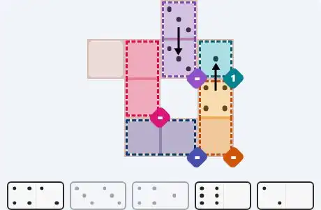 Pips hint for April 19, 2026 – easy level puzzle grid showing key first steps and strategy