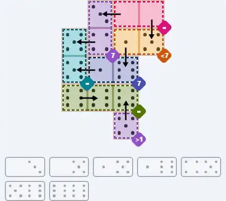 NYT Pips April 19, 2026 medium puzzle full solution grid with completed hints