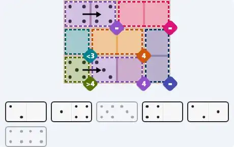 Pips hint for April 22, 2026 – medium level puzzle grid highlighting important moves and hints