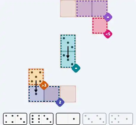 Pips hint for April 23, 2026 – easy level puzzle grid showing key first steps and strategy