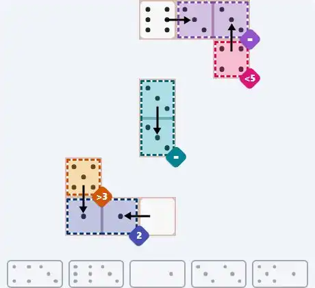 NYT Pips April 23, 2026 easy puzzle full solution grid with all hints completed