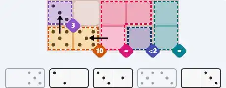 Pips hint for April 24, 2026 – easy level puzzle grid showing key first steps and strategy