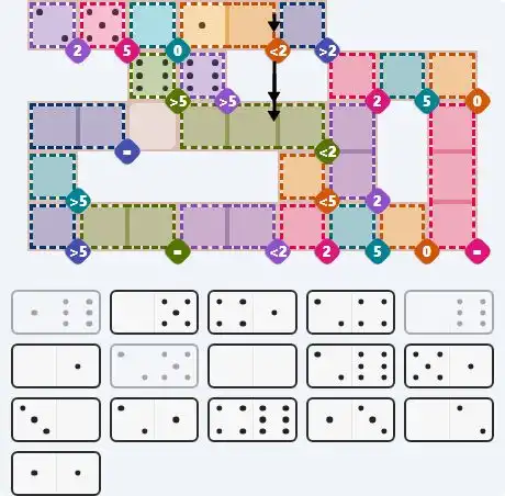 Pips hint for April 24, 2026 – hard level puzzle grid with critical first placements and strategy